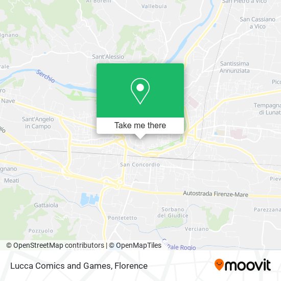 Lucca Comics and Games map