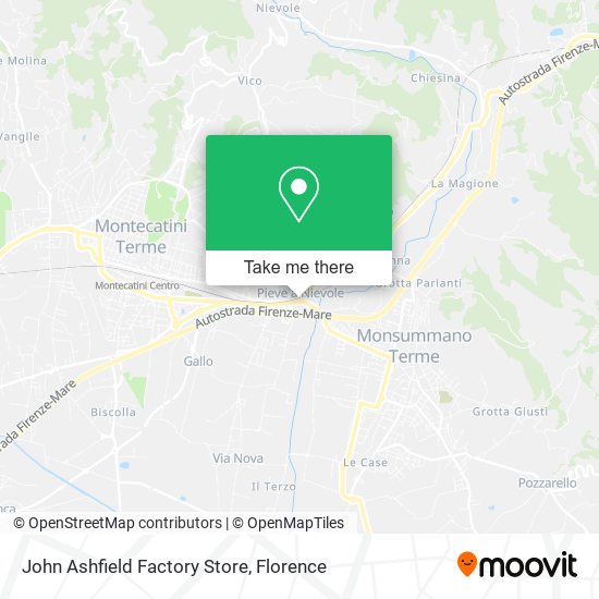 John Ashfield Factory Store map