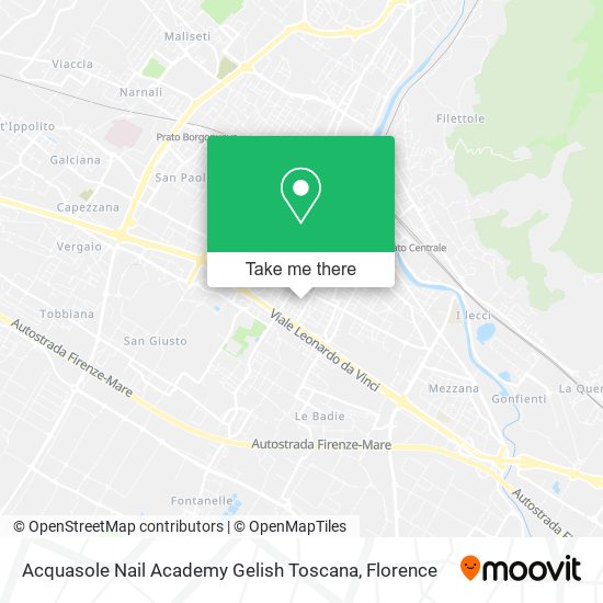 Acquasole Nail Academy Gelish Toscana map