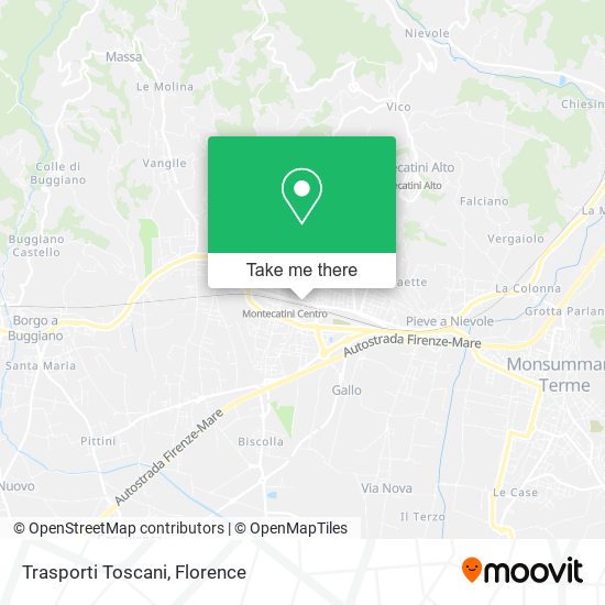 Trasporti Toscani map