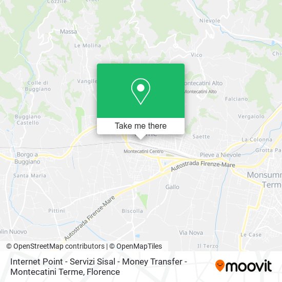 Internet Point - Servizi Sisal - Money Transfer - Montecatini Terme map