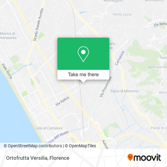 Ortofrutta Versilia map