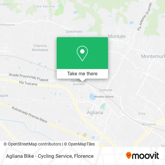 Agliana Bike - Cycling Service map