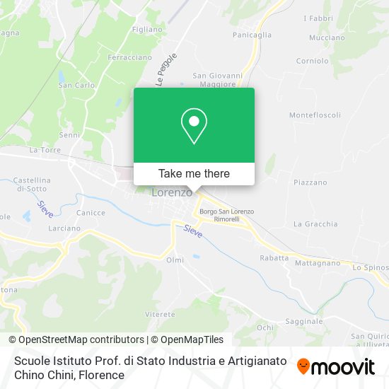 Scuole Istituto Prof. di Stato Industria e Artigianato Chino Chini map