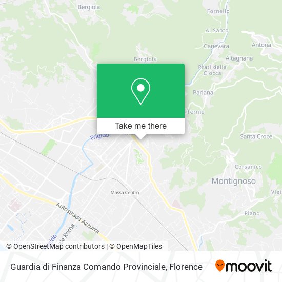 Guardia di Finanza Comando Provinciale map