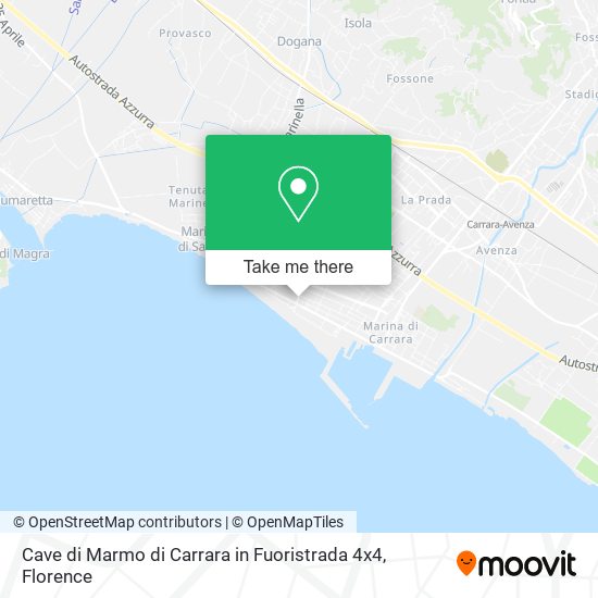 Cave di Marmo di Carrara in Fuoristrada 4x4 map