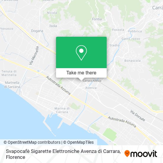 Svapocafè Sigarette Elettroniche Avenza di Carrara map
