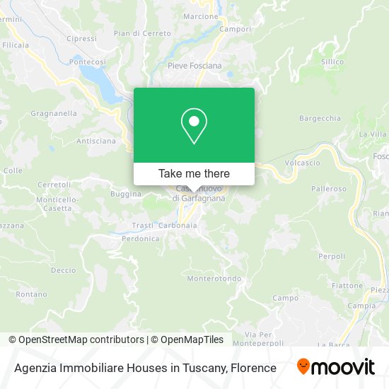 Agenzia Immobiliare Houses in Tuscany map