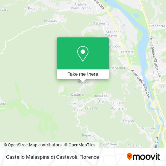 Castello Malaspina di Castevoli map