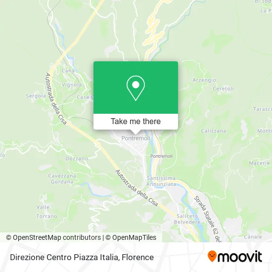 Direzione Centro Piazza Italia map