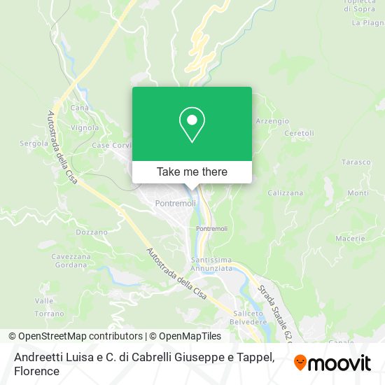 Andreetti Luisa e C. di Cabrelli Giuseppe e Tappel map