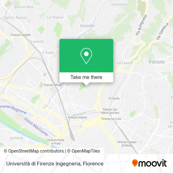 Università di Firenze Ingegneria map