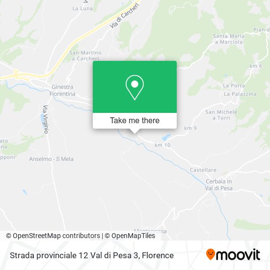Strada provinciale 12 Val di Pesa  3 map