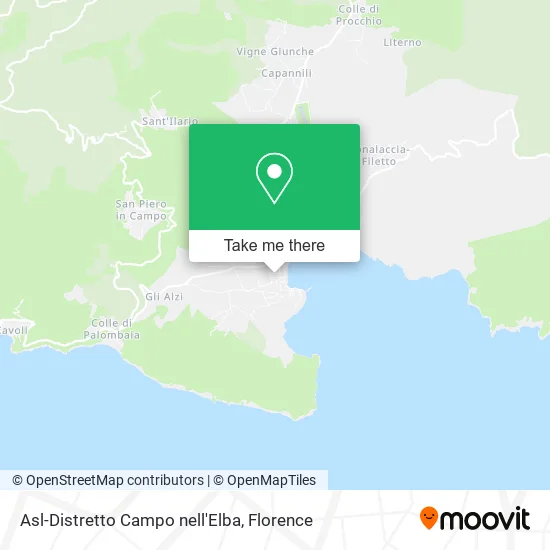 Asl-Distretto Campo nell'Elba map