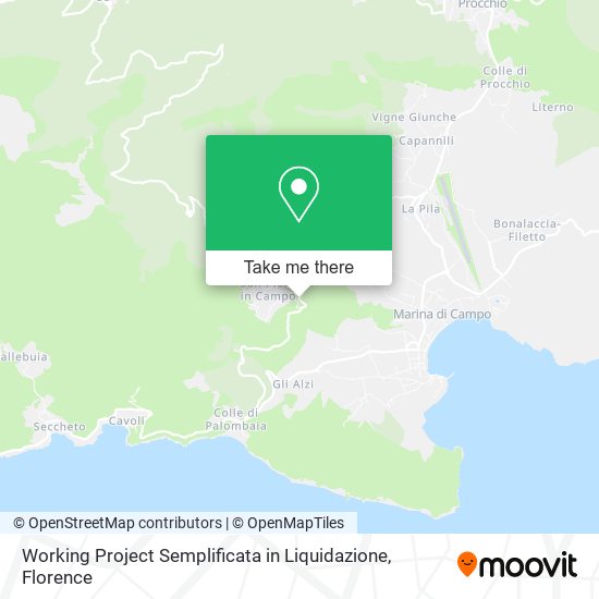 Working Project Semplificata in Liquidazione map