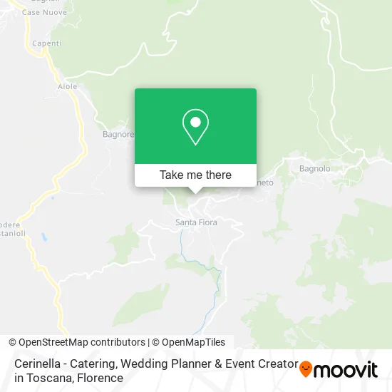 Cerinella - Catering, Wedding Planner & Event Creator in Toscana map