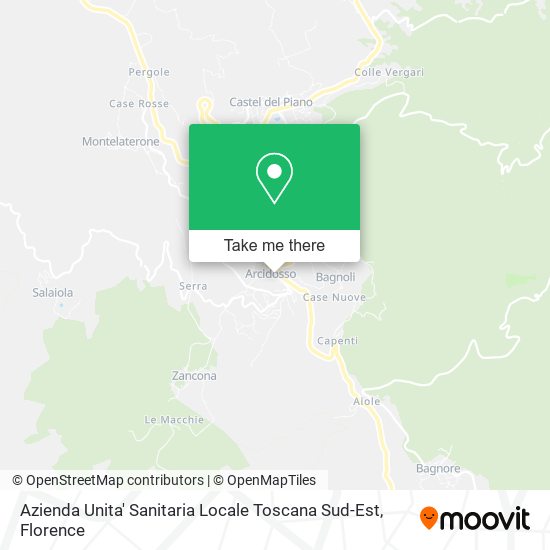 Azienda Unita' Sanitaria Locale Toscana Sud-Est map