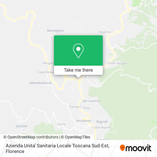 Azienda Unita' Sanitaria Locale Toscana Sud-Est map