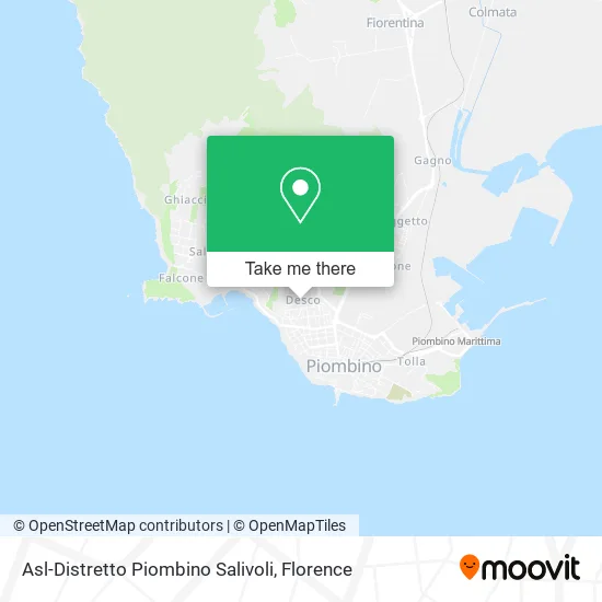 Asl-Distretto Piombino Salivoli map