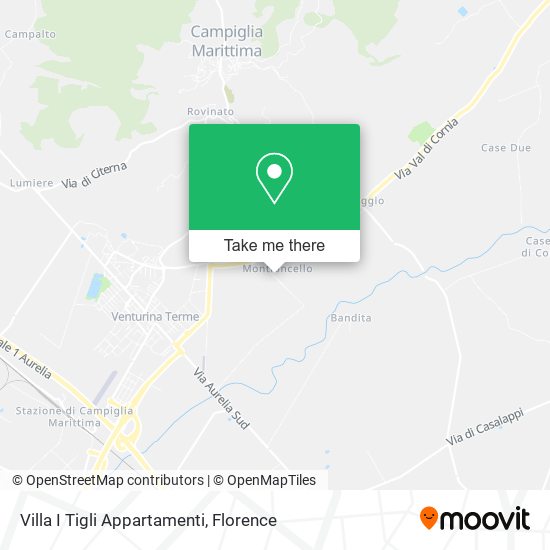 Villa I Tigli Appartamenti map