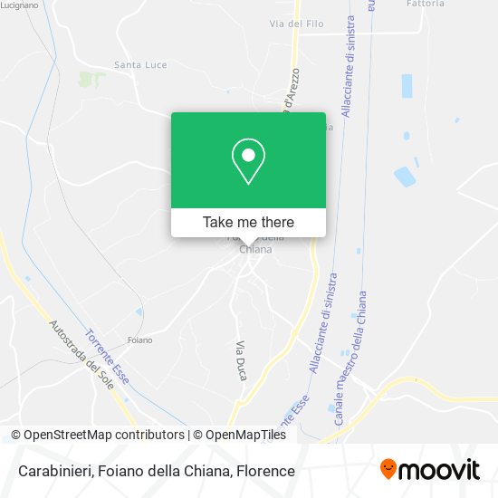 Carabinieri, Foiano della Chiana map