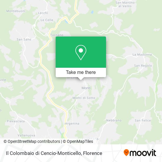 Il Colombaio di Cencio-Monticello map
