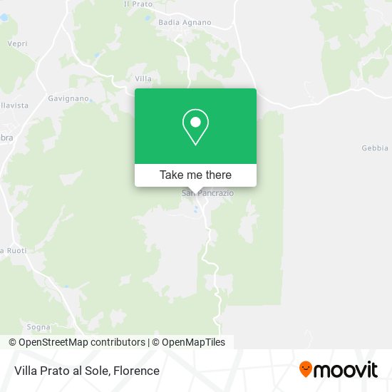 Villa Prato al Sole map