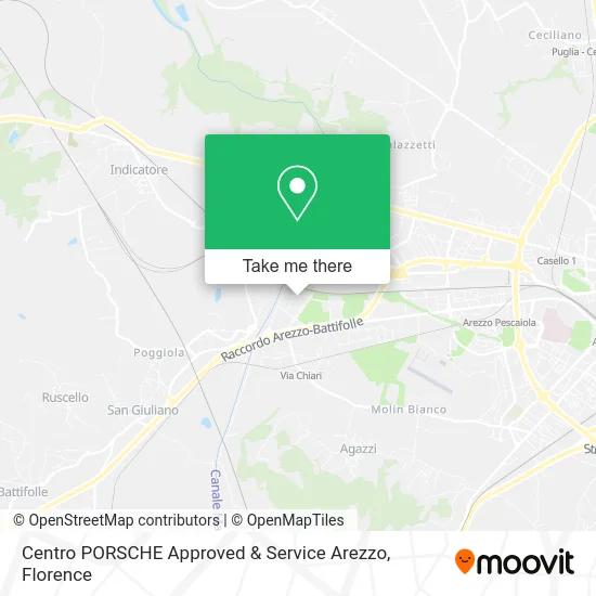 Centro PORSCHE Approved & Service Arezzo map