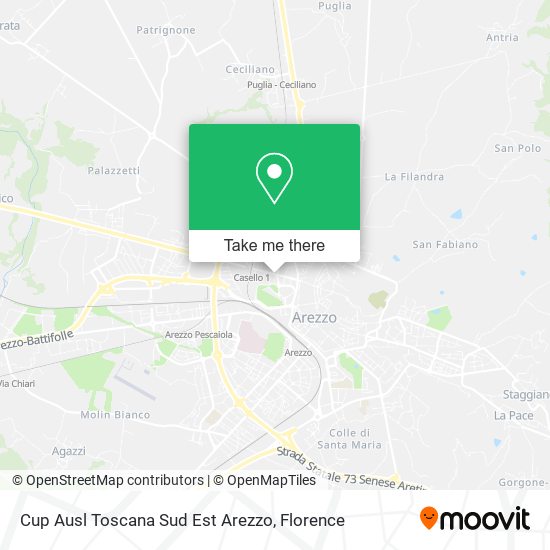 Cup Ausl Toscana Sud Est Arezzo map