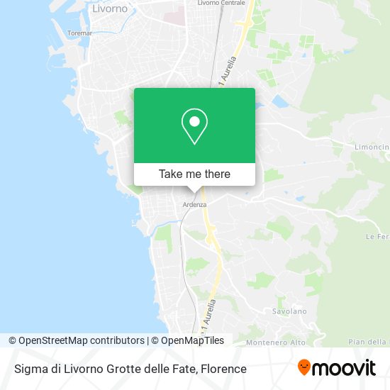 Sigma di Livorno Grotte delle Fate map