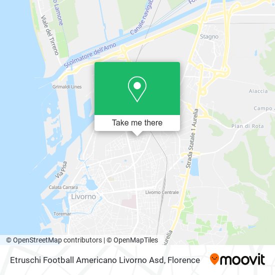 Etruschi Football Americano Livorno Asd map