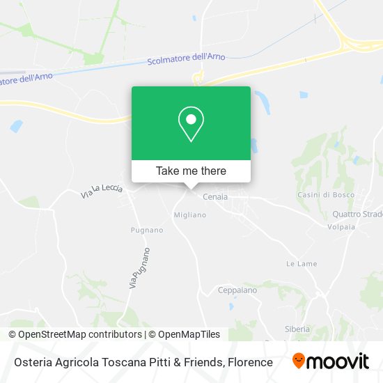 Osteria Agricola Toscana Pitti & Friends map