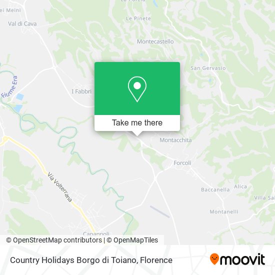 Country Holidays Borgo di Toiano map