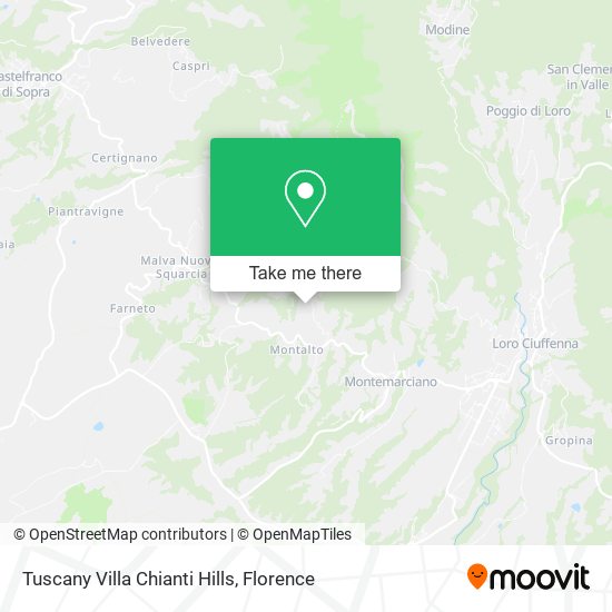 Tuscany Villa Chianti Hills map