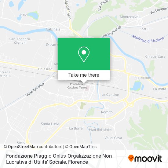 Fondazione Piaggio Onlus-Orgalizzazione Non Lucrativa di Utilita' Sociale map