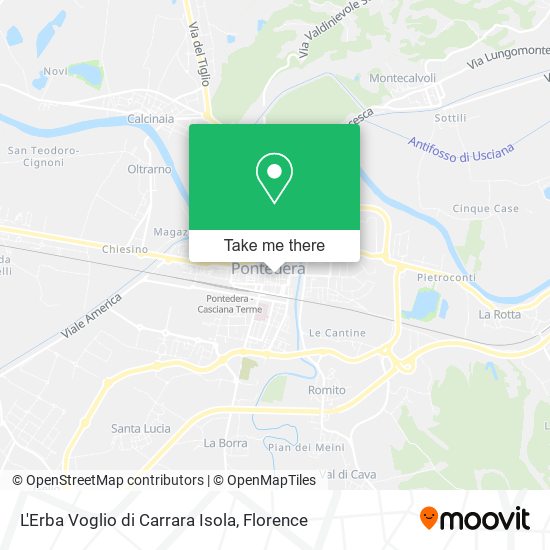 L'Erba Voglio di Carrara Isola map