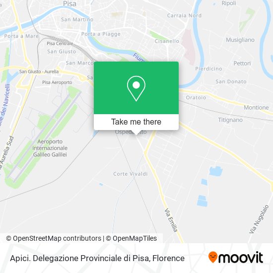 Apici. Delegazione Provinciale di Pisa map