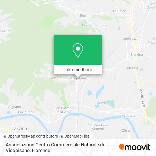 Associazione Centro Commerciale Naturale di Vicopisano map