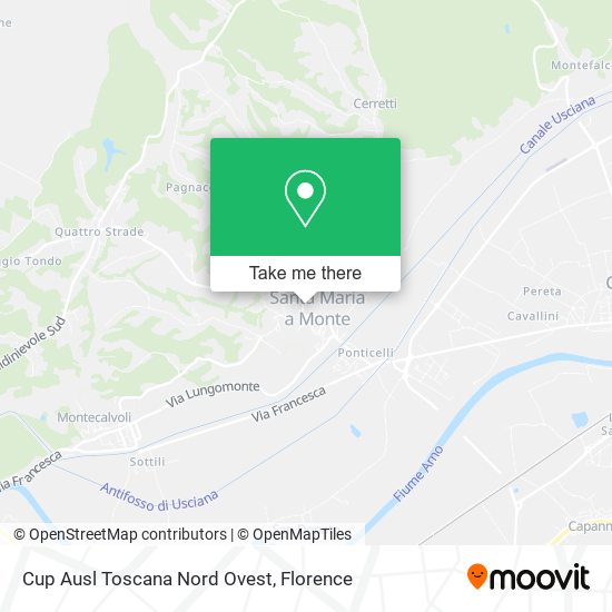 Cup Ausl Toscana Nord Ovest map