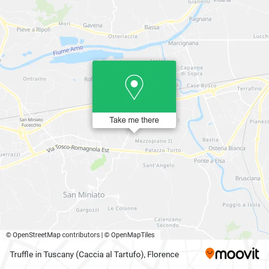 Truffle in Tuscany (Caccia al Tartufo) map
