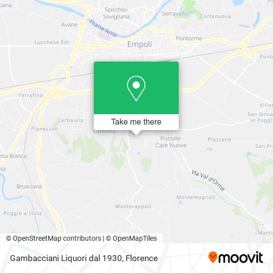 Gambacciani Liquori dal 1930 map