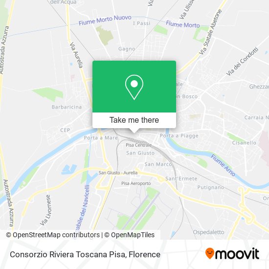 Consorzio Riviera Toscana Pisa map