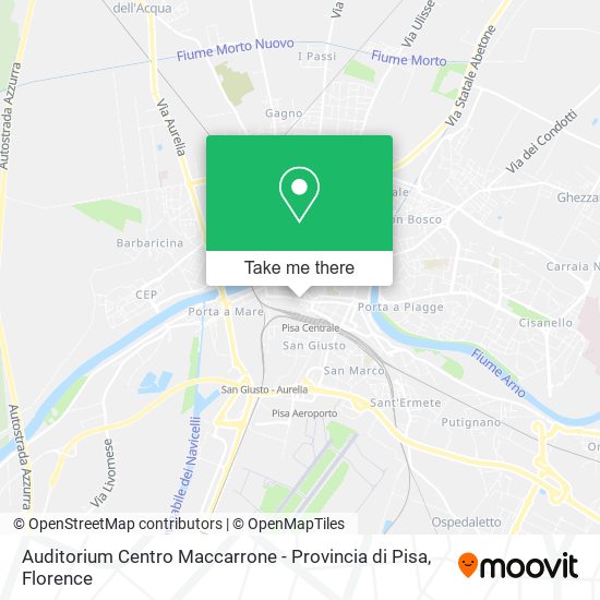Auditorium Centro Maccarrone - Provincia di Pisa map