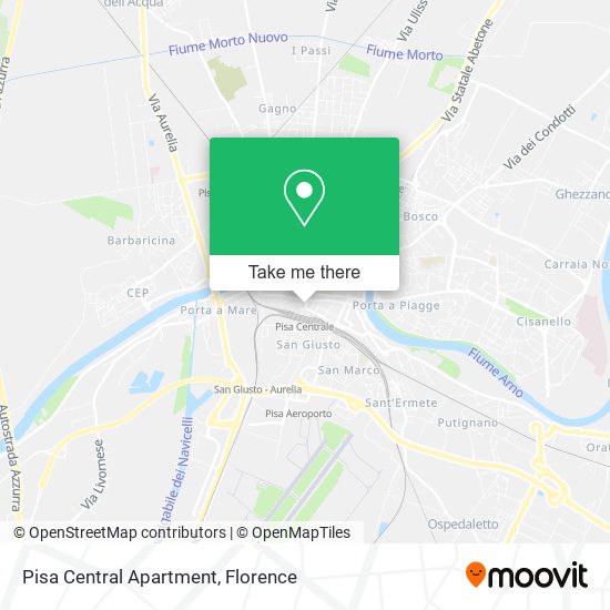 Pisa Central Apartment map