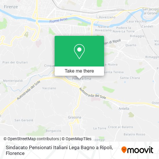 Sindacato Pensionati Italiani Lega Bagno a Ripoli map