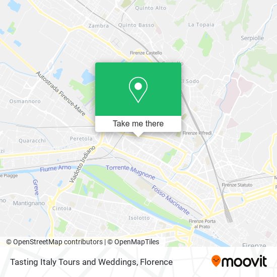 Tasting Italy Tours and Weddings map