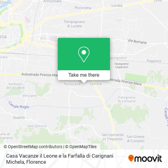 Casa Vacanze il Leone e la Farfalla di Carignani Michela map