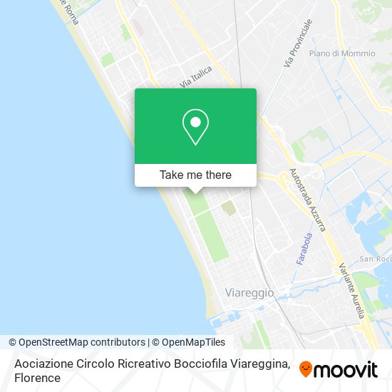 Aociazione Circolo Ricreativo Bocciofila Viareggina map