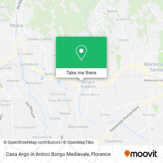 Casa Argo in Antico Borgo Medievale map