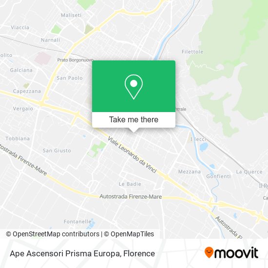 Ape Ascensori Prisma Europa map